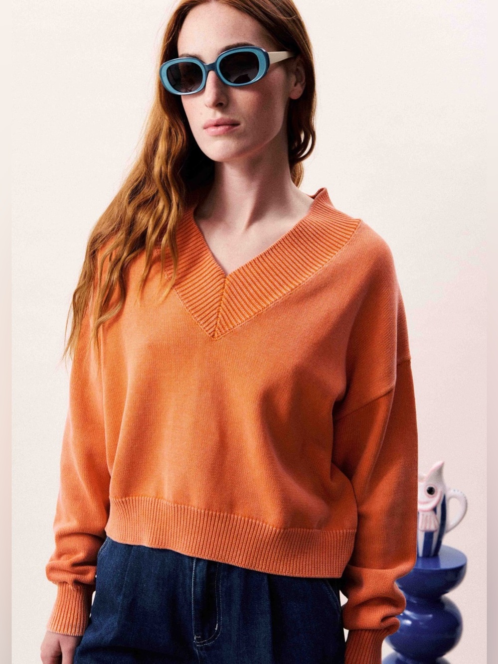 FRNCH 🇫🇷 DARA SWEATER ORANGE